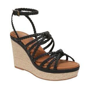 Zodiac leather braided straps espadrille wedge sandals women Size 10M